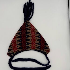 Vintage Handmade Knit‎ Children's Hat | Folk Style | Ages 1-2 | Tassel Top